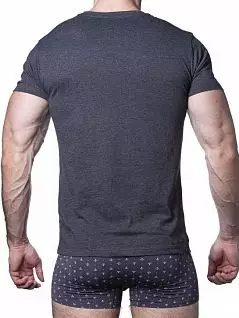 Классическая футболка из мягкого хлопка темно-серого цвета Sergio Dallini RTSDT750-3